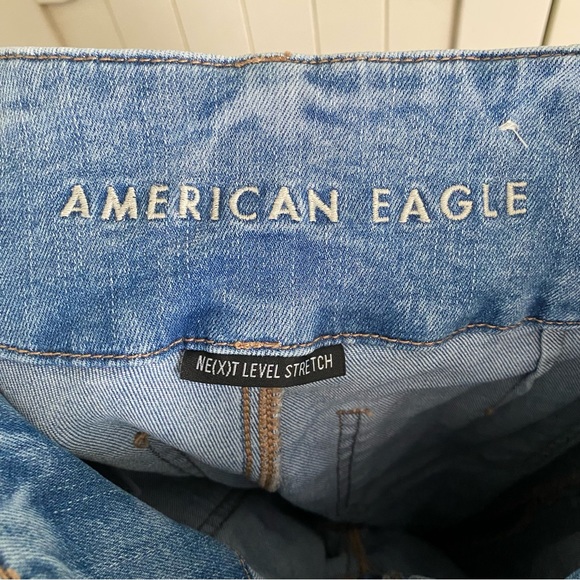 American Eagle Super Hi-Rise Jegging Medium Wash Next Level Stretch Size 0 - Picture 12 of 15